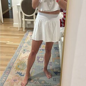 Spanx White Athletic Skirt with Built-in Shorts